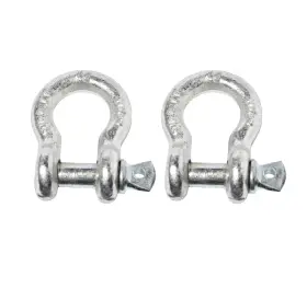 Alfa Wheels 784956417968 2x 3/8 Inch Bow Shackle D-ring W Clevis Screw Pin Anchor Wll 1 Ton 2200 Lbs Capacity