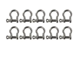 16ss316 Alfa Wheels Bs5/16ss316 10 Pack 5/16 Inch 8mm Marine Bow Shackle Ring 316 Stainless Steel Sailboat Rigging