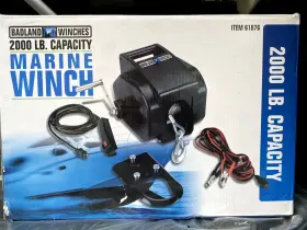 61876 Badland Winches 2000 Lb. Capacity Marine Winch Black Never Used