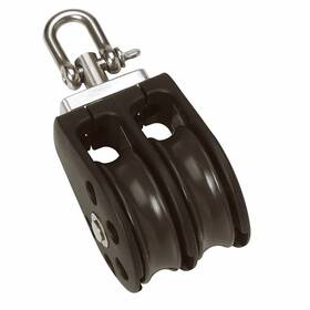 Barton Marine N02230 Size 2 35mm Plain Bearing Pulley Block Double With Swivel