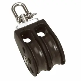 N02230 Barton Marine Size 2 35mm Plain Bearing Pulley Block Double With Swivel