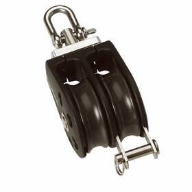 Barton Marine N02231 Size 2 35mm Plain Bearing Pulley Block Double Swivel And Becket N0223