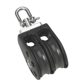N03230 Barton Marine Size 3 Plain 45mm Bearing Pulley Block Double With Swivel Boat