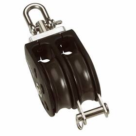 Barton Marine N03231 Size 3 45mm Plain Bearing Pulley Block Double Swivel And Becket N0323