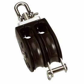 Barton Marine N05231 Size 5 54mm Plain Bearing Pulley Block Double Swivel And Becket N0523