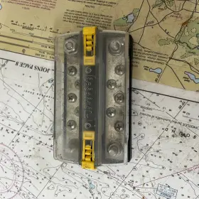 2723 Blue Sea Systems Dualbus Plus 150a Busbar - 5/16 Inch -18 Stud 5 Gang