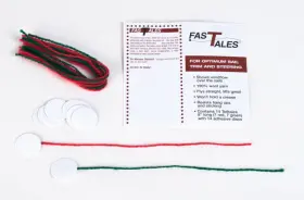 Tybk-ft1 Boomkicker Tylaska Fastales 7 Red And Green Wool Yarn Tell Tales With Adhesive Disks Tybk-ft1 Boomkicker Tylaska Fastales 7 Red And Green Wool Yarn Tell Tales With Adhesive Disks