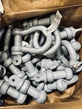 Fehr Cgspa625i Lot Of 25 5/8 Inch Screw Pin Anchor Shackles Hot Dip Galvanized 2-1/4ton Wll