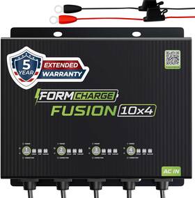 Form Fusion-10x4-01 Fusion 10x4 4-bank Marine Battery Charger 40a Total 12v Smart Lifepo4