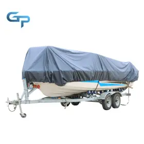 Gre105135 Greatparts Waterproof V-hull Gray Boat Cover Trailerable Fishing Ski Bass 210d 17-19ft Gre105135 Greatparts Waterproof V-hull Gray Boat Cover Trailerable Fishing Ski Bass 210d 17-19ft