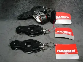 2621-2624 Harken 309 3pc Set 2621 2624 Carbo Airblock 57mm Fiddle Line Cam Lock Sailboat
