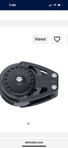 Harken 2633 57 Mm Cheek Carbo Ratchamatic Block Usa Made Sm Boat Air
