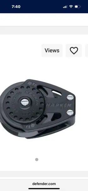 2633 Harken 57 Mm Cheek Carbo Ratchamatic Block Usa Made Sm Boat Air