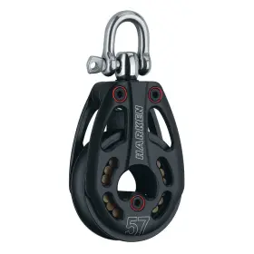 3226 Harken 57mm Aluminum Low Load Black Magic Block With Swivel