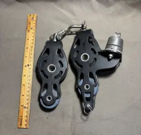 6099 Harken 6085/6099 75mm Aluminum Fiddle Esp Block Set Swivel 6085 /fiddle With Cam And Becket