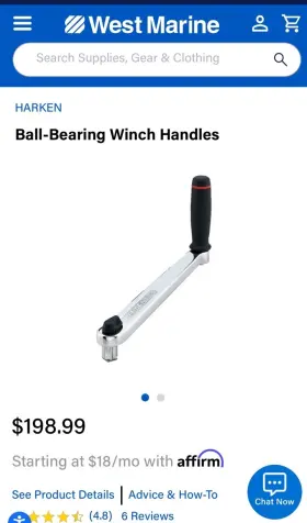 B10cl Harken Chrome Lock-in Ball-bearing Winch Handle 10 Inch