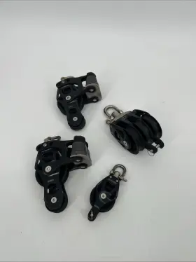 E60-e45 Harken Fiddle And Element Triple Pulley Block Swivel Lot Used E45 E60 E60-e45 Harken Fiddle And Element Triple Pulley Block Swivel Lot Used E45 E60