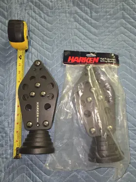 Hbb-114 Harken Big Boat Series 4-inch Standing Blocks Set Of Two New