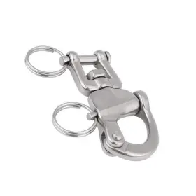 Jyx14 Jy-marine Jaw Swivel Eye Shackle Grade Stainless Steel 87mm Silver