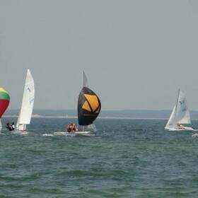 Laser Performance 08-01662 Black And Orange Racing Spinnaker Sail