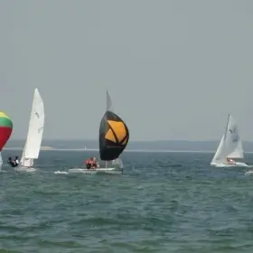 08-01662 Laser Performance Black And Orange Racing Spinnaker Sail