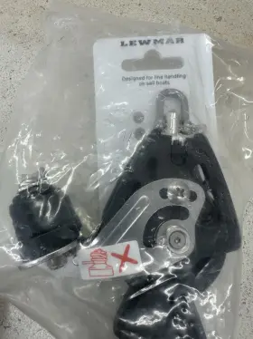 29925037bk Lewmar Marine Boat Synchro 50mm Fiddle Block With Cam Bk