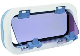 393220200 Lewmar Size 2 Portlight Opening Smoked Lens Aluminum Frame White Trim