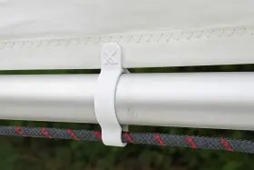 Sch5w Marinerx 5 Sail Clips With Integrated Mainsheet Hanger For Sunfish - White