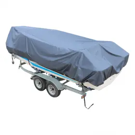 504982 Menbager Boat Cover Grey 600d Marine Grade Polyester Canvas Towable Waterproof