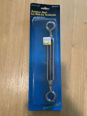 732-7034 Mintcraft #732-7034 Stainless Steel 3/8 X 14 Inch I With Eye Turnbuckle Mintcraft-new