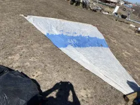 Fss-2501 Murphy & Nye Sailmakers Much Worn Flying Scott Spinnaker Needs Skilled Tlc