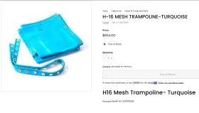 50-20970058 Murrays H-16 Mesh Trampoline-turquoise Hobie 16 3pcs New Part#