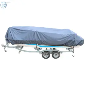 279069 Netuera Boat Cover Grey 600d Marine Grade Polyester Canvas Towable Waterproof