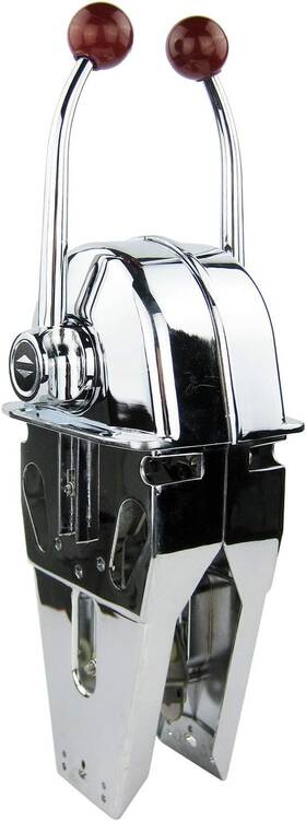 Newmaix A-ua-2204105 Boat Dual Lever Throttle Control Marine Top Twin Engine Zinc Alloy