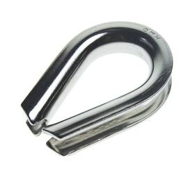 Qmh 414s-10 Boat Marine Heavy Duty 316 Stainless Steel 3/8 Inch Wire Rope Thimble