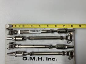 Quality Marine Hardware 312s-jq-03 Qmh 316 Stainless Steel 1/8 Inch Cable Jaw Swageless Turnbuckle Pipe Sailboat