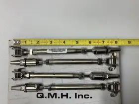 312s-jq-03 Quality Marine Hardware Qmh 316 Stainless Steel 1/8 Inch Cable Jaw Swageless Turnbuckle Pipe Sailboat