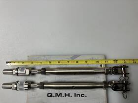 Quality Marine Hardware 312s-tq-06 Qmh 316 Stainless Steel 1/4 Inch Cable Toggle And Swageless Turnbuckle Sailboat
