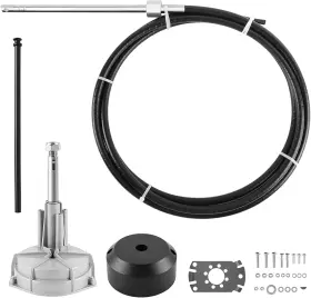 Qbotzx-01 Qymopay Boats Steering System 10ft Cable Outboard Kit 3/4 Inch Standard Tapered