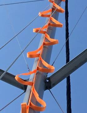 Recovery Marine Gt-68s Sailboat Mast Ladder For Climbing With Smaller Steps Distance 50 Ft 15.24 Meters