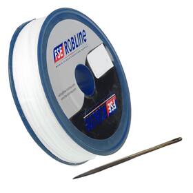 Robline 011800068030 Waxed Tackle Yarn Whipping Twine Kit With Needle - White 0.8mm X 40m