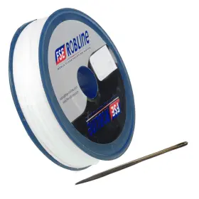 Robline 011800068030 Waxed Tackle Yarn Whipping Twine Kit With Needle - White 0.8mm X 40m