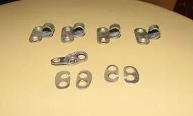Re536 Ronstan Lot Of Stainless Sailboat Sister Clips And Hanging Hooks