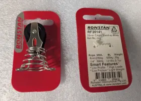 Rf20141 Ronstan Series 20 Ball Bearing Block- Single Stand-up Loop Top Rf20141 Ronstan Series 20 Ball Bearing Block- Single Stand-up Loop Top