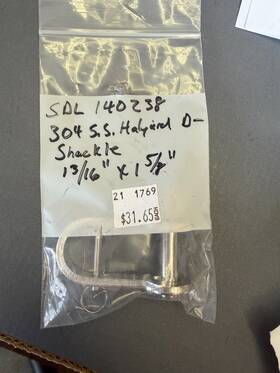 Sea Dog 140238 Halyard Shackle - 5/6 Inch X 13/16 Part #
