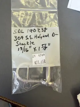 140238 Sea Dog Halyard Shackle - 5/6 Inch X 13/16 Part #