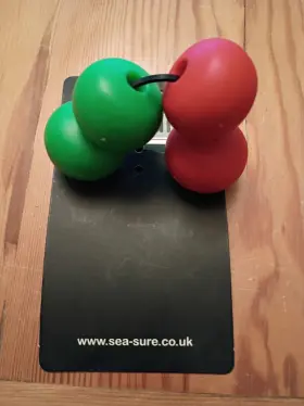 Rf1315grn Sea Sure Parrel Bead Combo- 32mm 1-1/4 Inch Od - Green And Red 2 Of Each By
