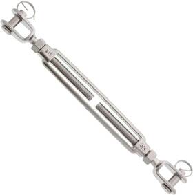Smartmarine Sa-jjtb-1/2-9-1 Turnbuckle 316 Stainless Steel Jaw Open Body Marine 1/2 X 9 1pack