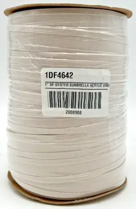 4642 Sunbrella Marine 1 Inch 2et S/c Oyster Acrylic Binding Double Edge Folded 4642 Sunbrella Marine 1 Inch 2et S/c Oyster Acrylic Binding Double Edge Folded