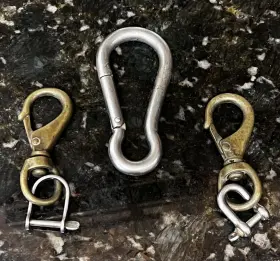 316s Suncor Stainless Carabiner With #2 Brass Swivel Eyes And Shackles For Tools